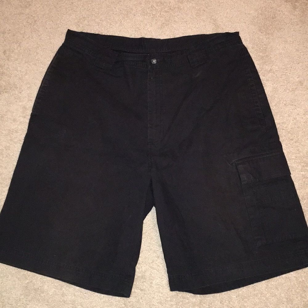 Black Callaway Golf Long Cotton Cargo Shorts 36!